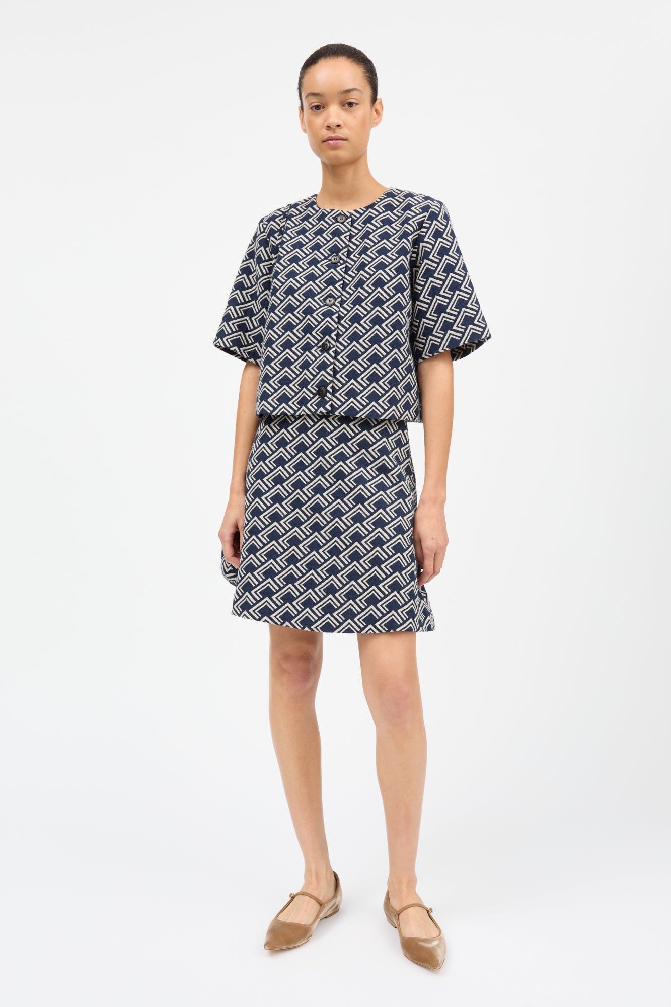 Skall Studio Hill blouse Blouse Navy/Beige